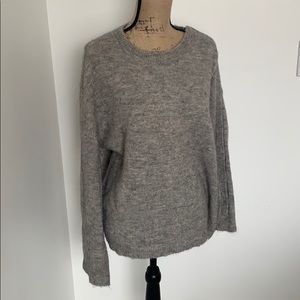 Oversized slouchy side snap sweater